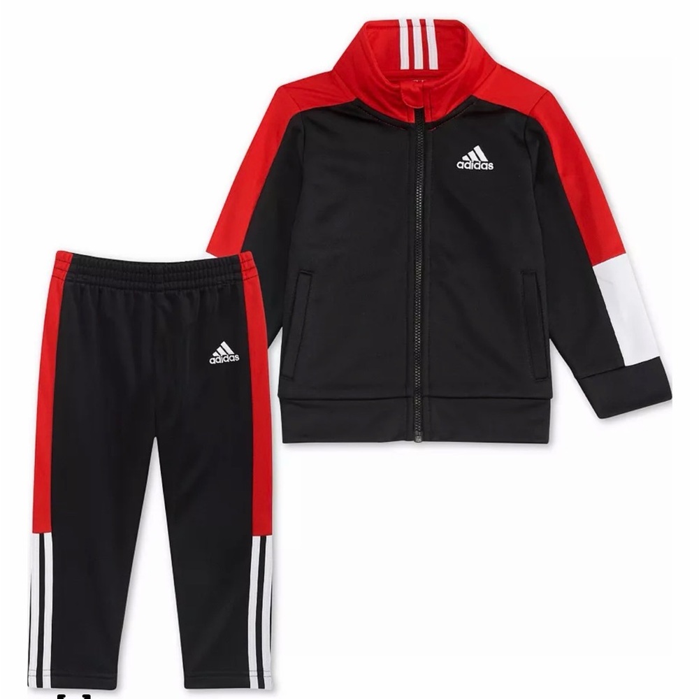 Adidas Baby Boys 2-Piece Track Jacket & Pants Set Size 24 Months